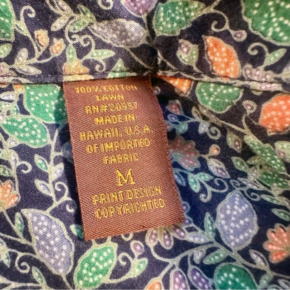 Tori Richard Men’s Long Sleeve Cotton Button-Down Shirt in Navy Blue “Lawn” Sz M - Picture 8 of 13